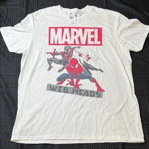 Marvel Spider-Man White Graphic T-Shirt - NWT - Adult XL